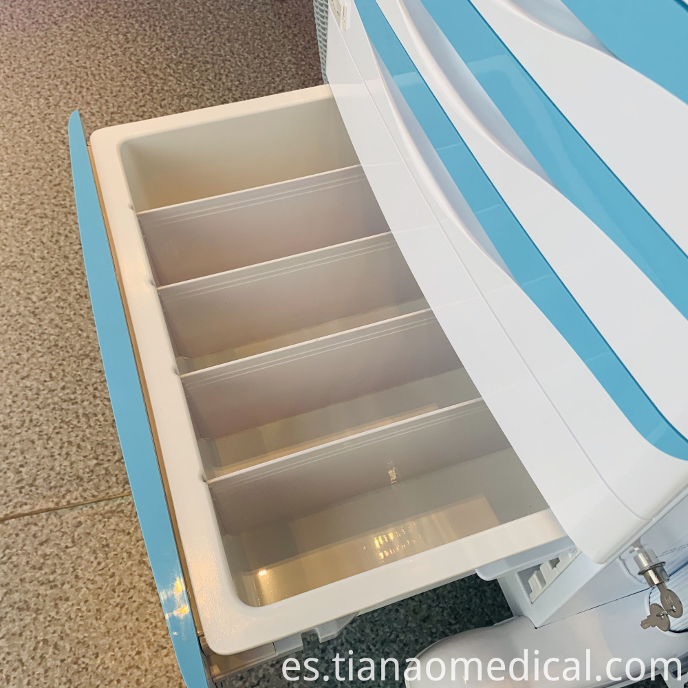 Carro de anestesia ABS de acero médico Medical Steel ABS Anesthesia Trolley
